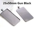 Rechthoekige 25x50mm hangerzetting in gun black voor DIY-sieraden maken - 25x50 / Gunmetal