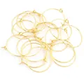 Poliierte goldene Edelstahl-Ohrring-Rohlinge für die DIY-Schmuckherstellung - 12mm / Gold
