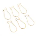 Détail de six crochets de boucles d'oreilles dorés pour la création de bijoux DIY - Or KC