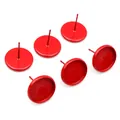 Detail of red painted 8/10/12mm earring tray bases for DIY jewelry making accessories - Red