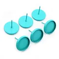 6 stuks mintgroene ronde tray oorbellen voor doe-het-zelf sieraden maken accessoires - Turkoois Groen