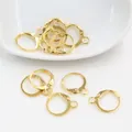 Dormeuses dorées avec boucles de suspension pour accessoires de bijoux DIY - Or