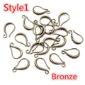 Style1 DIY άγκιστρα σκουλαρικιών σε αντικέ μπρούτζο με κομψό σχέδιο σταγόνας - Στυλ Σφυρήλατο Δάκρυ (L3-40AE7-37) / Αντίκ Μπρονζέ