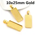 10x25mm gouden rechthoekige hangerzetting voor DIY sieraden maken en handwerkprojecten - 10x25 / Goud