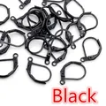 DIY black lever back earring hooks made of high-quality metal for jewelry making - Black