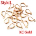 KC Gold beschichtete Kupfer Ohrhaken in Tropfenform für DIY Schmuckherstellung - Gehämmerter Tropfenstil (L3-40AE7-37) / KC Gold