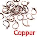 Antique copper leverback earring hooks for DIY jewelry making in a bulk pack - Copper