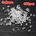 Pack de 400 cierres de silicona transparente para pendientes de tamaño 4x2mm - Cilindro / Paquete de 400 Piezas (4x2mm) / Transparente