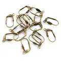 Antique bronze lever back earring hooks for DIY jewelry making in 17x11mm size - Antique Bronze