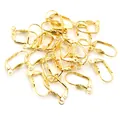 Bulk pack of 17x11mm golden copper lever-back earring hooks for DIY jewelry making - Gold