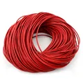 Λήψη macro κόκκινου στρογγυλού δερμάτινου κορδονιού για χειροποίητα κοσμήματα και κατασκευές - US 1 / Κόκκινο