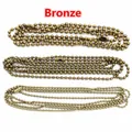 Customizable bronze bead chain necklace with connector clasp in three different sizes - 1.5mm / Antique Bronze