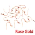 Pack of rose gold earring hooks with ball and coil for DIY jewelry making crafts - 19x18mm (100 Pieces/Pack) / Rose Gold