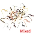 Mixed color fish hook earring wires with beads for DIY jewelry making accessories - 19x18mm (100 Pieces/Pack) / Random Mixed