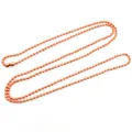 DIY rose gold ball chain with connector clasp for necklaces and accessory making - 1.5mm / Orange