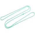 Tiffany blue candy bead necklace chain with secure clasp for DIY jewelry making - 1.5mm / Grass Green