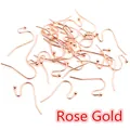 100pcs rose gold plated S-shaped earring hooks with ball ends for DIY jewelry making - 100 Pcs/Pack (21x16mm) / Rose Gold