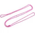 DIY colorful 65cm bright pink bead chain with connector buckle for handmade jewelry - Rose Red