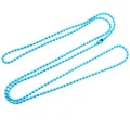 DIY necklace 65cm bright blue electroplated metal bead chain with connector clasp - Sky Blue