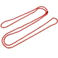 65cm colorful red beaded chain necklace with clasp connector for DIY jewelry making - Red