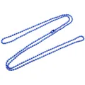 Polished blue electroplated ball chain necklace with matching connector for DIY jewelry - Blue