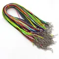 Cordones de cera de 1,5mm de colores para collares con cierre de mosquetón para joyería DIY - Longitud Ajustable / Mezcla Aleatoria