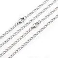 Detail view of 50cm stainless steel cable chains with lobster clasps for DIY necklaces - 50cm / Steel
