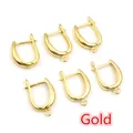 Bulk pack of 19x13mm gold leverback ear wire hooks for DIY earring making supplies - Gold