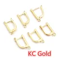 Sechs KC-Gold-Ohrhaken mit Hebelverschluss und Ösen für die DIY-Schmuckherstellung - KC Gold