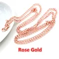 70cm Rose Gold DIY necklace chain with lobster clasp on minimalist white background - Rose Gold