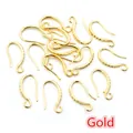 Polished gold plated copper earring hooks for DIY jewelry making accessories - Gold