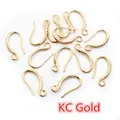 DIY copper ear wire hooks in KC Gold finish with textured dot design for jewelry making - KC Gold