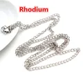 70cm rhodium plated DIY necklace chain with lobster clasp for jewelry making - Rhodium Color