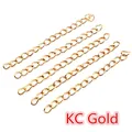 DIY jewelry extension chain in KC Gold finish for necklaces and bracelets 5pcs pack - Short Style / KC Gold