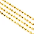Polished golden metallic ball chain for DIY jewelry making and craft accessories - 1.5mm / Gold
