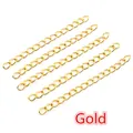 Five pieces of gold metal extension chains for DIY jewelry making accessories - Short Style / Gold