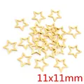 Dettaglio dei ciondoli a stella vuota 11x11mm per la creazione di gioielli fai da te - S / Oro
