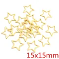 Dettaglio di pendenti a stella dorata 15x15mm per la creazione di gioielli fai da te - M / Oro