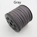 Spule mit 2,5 mm grauer doppelseitiger Samtkordel für DIY-Schmuck und Bastelarbeiten - Grau