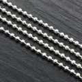 Polished silver metal ball chain for DIY jewelry making and necklace accessories - 1.5mm / Silver