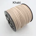 2,5mm Khaki doppelseitige Velourskordel auf Spule für DIY-Schmuck und Bastelarbeiten - Khaki