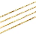Golden stainless steel rolo chain for DIY jewelry making necklace and bracelet crafts - 2mm / Real Gold