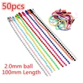 50pcs of 2.0mm mixed color metal ball chain keychains with connectors for DIY jewelry - Ball Chains (AE1-37)