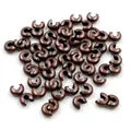 Dettaglio di perline a schiacciare in bronzo antico per la creazione di gioielli fai-da-te - 3mm (100 Pezzi/Confezione) / Rame