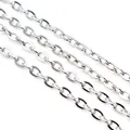 Silberne Metall-Gliederkette für DIY-Schmuckherstellung von Halsketten und Armbändern - Weiß K/Silber