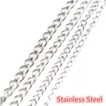 Poliertes Silber Edelstahl Kettenglieder Sortiment für DIY Schmuckherstellung - 3x2mm / Stahlfarben