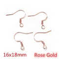 DIY rose gold earring hooks in 16x18mm size with S925 hallmark for jewelry making - 16x18mm (50 Pieces/Pack) / Rose Gold