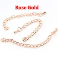 Adjustable rose gold extender chain with teardrop charm for DIY necklaces and bracelets - 5cm / Rose Gold