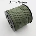 Armeegrünes 2,5 mm Wildlederimitat-Band für DIY-Schmuck auf einer schwarzen Spule - Armeegrün