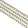 Unwelded curb chain in antique bronze finish for DIY jewelry necklaces and bracelets - Antique Bronze